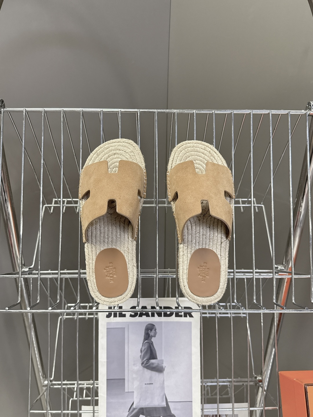 HERMES爱马仕春夏最新情侣款Antigua草编鞋 H拖鞋 超多明星网红种草 夏天必备 麂皮山羊皮草编