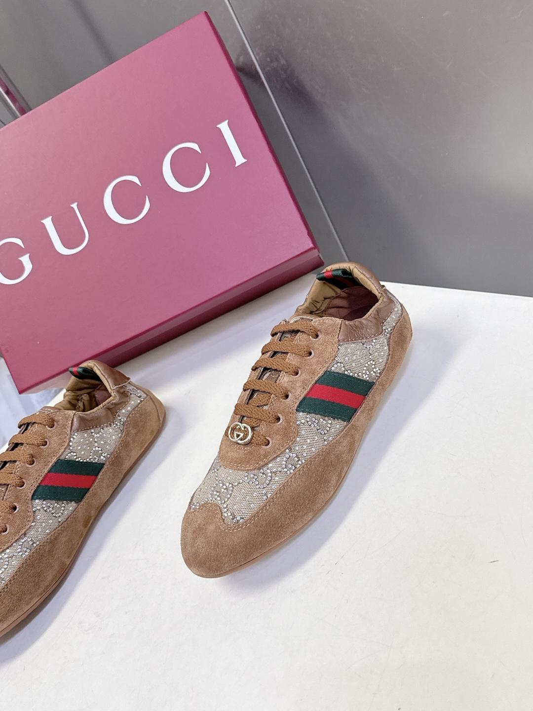 男装➕10 Gucci古驰Shift系列最新情侣款运动鞋系带休闲德训鞋超多明星网红种草 Gucci Sh