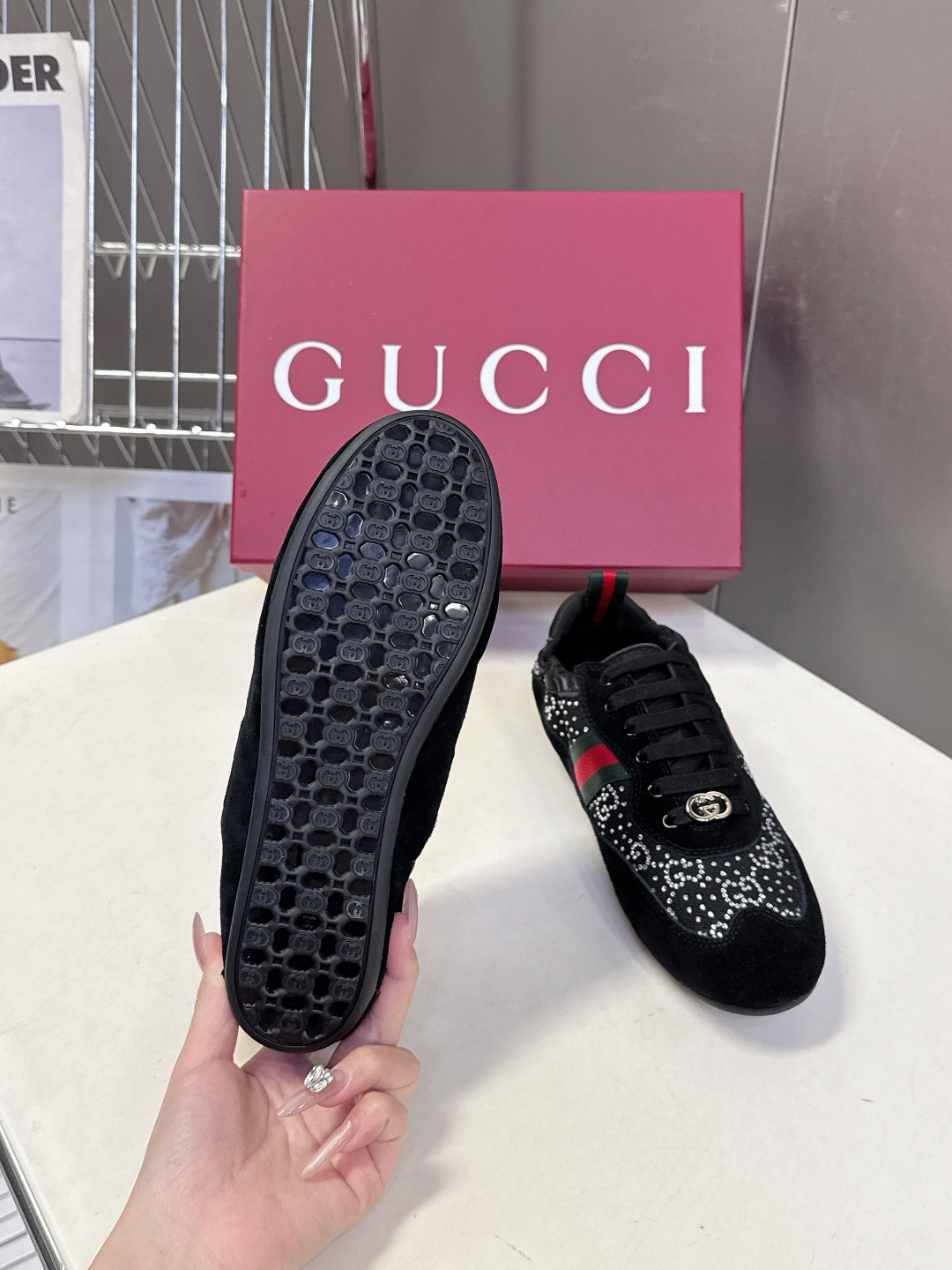 男装➕10 Gucci古驰Shift系列最新情侣款运动鞋系带休闲德训鞋超多明星网红种草 Gucci Sh
