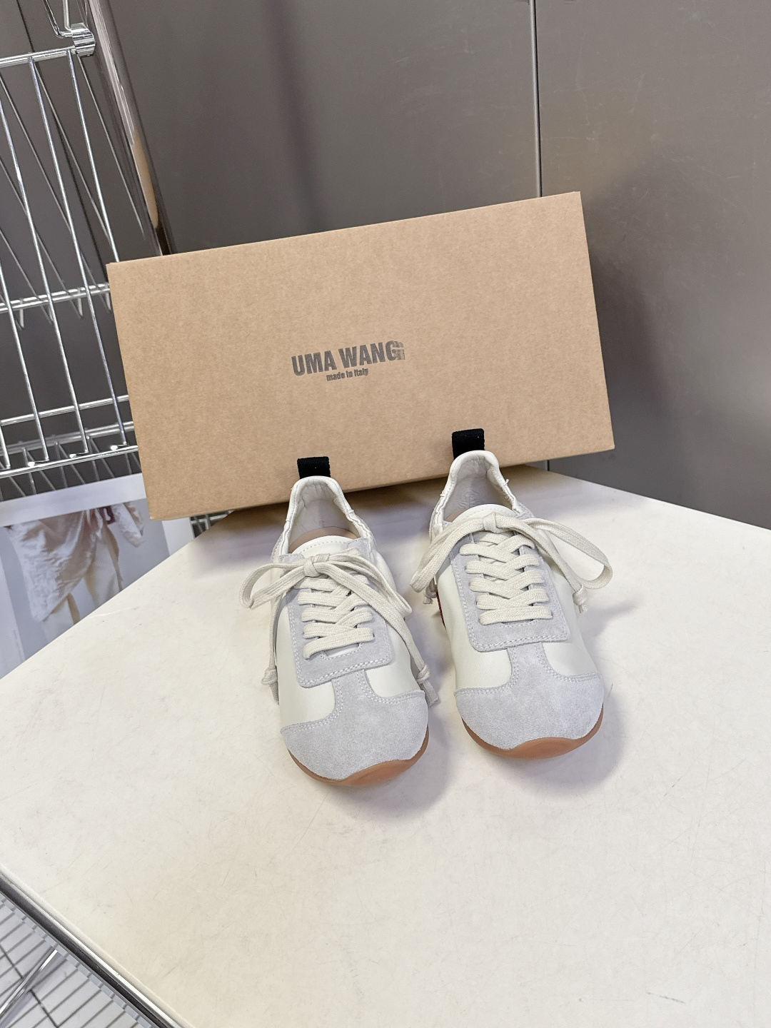 UMA WANG2026春夏最新款复古绑带 德训鞋 休闲鞋超多明星网红种草 内衬为细腻小羊皮，触感亲肤且