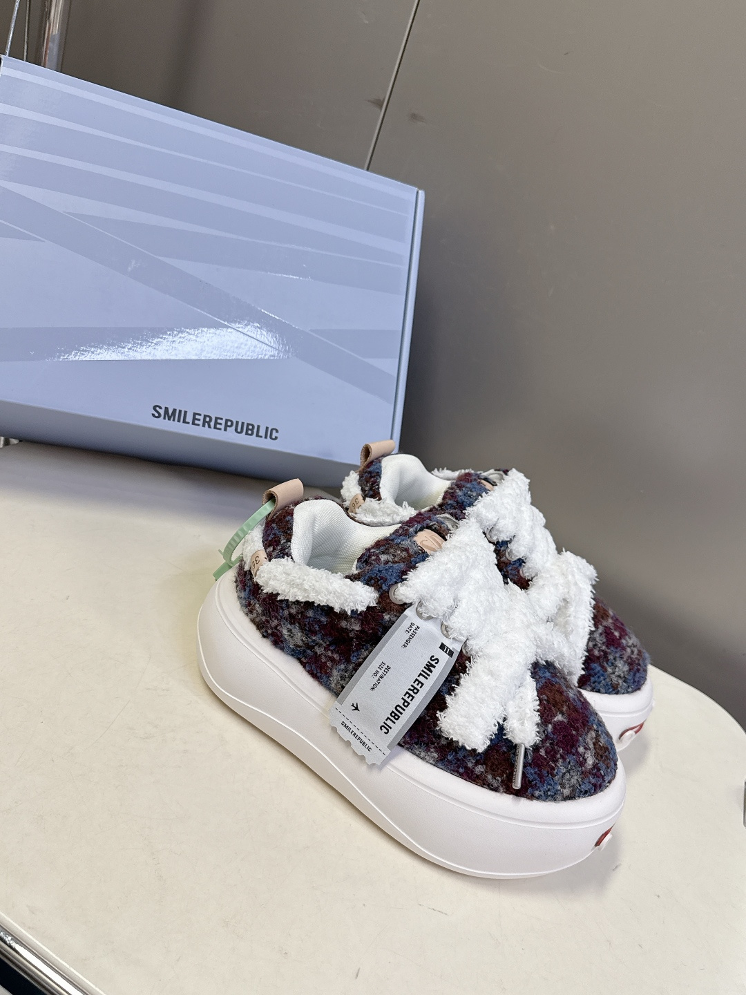 smilerpublic小众品牌2026春夏最新款开口笑情侣款面包鞋 超多明星网红种草 软软的厚底憨憨的