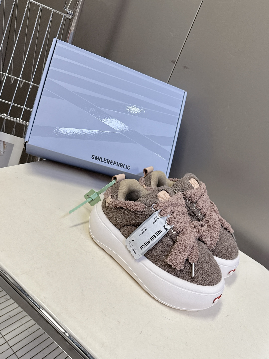 smilerpublic小众品牌2026春夏最新款开口笑情侣款面包鞋 超多明星网红种草 软软的厚底憨憨的