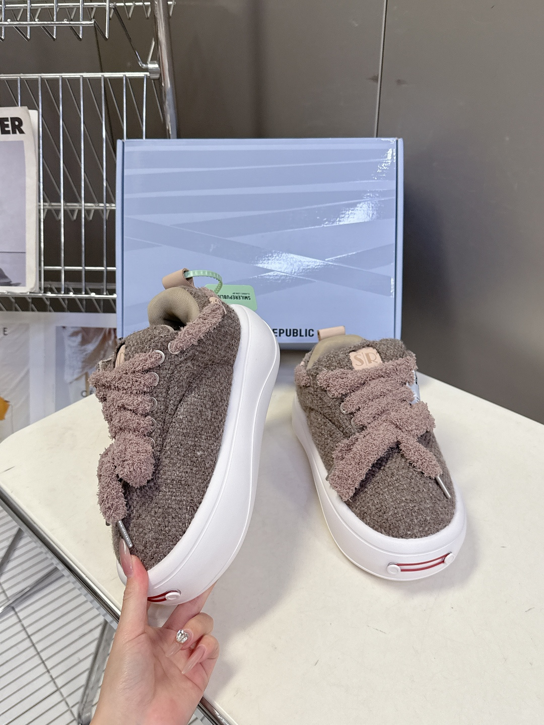 smilerpublic小众品牌2026春夏最新款开口笑情侣款面包鞋 超多明星网红种草 软软的厚底憨憨的