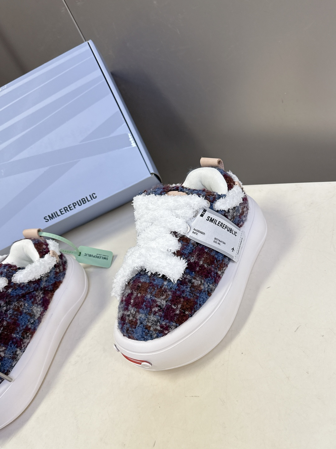 smilerpublic小众品牌2026春夏最新款开口笑情侣款面包鞋 超多明星网红种草 软软的厚底憨憨的