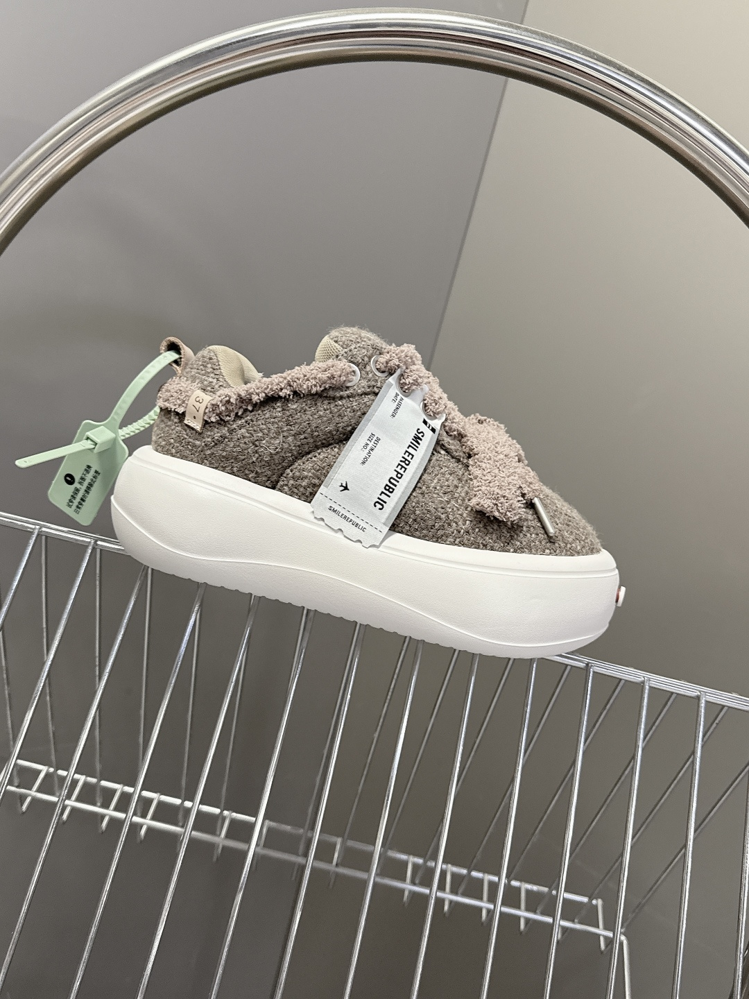 smilerpublic小众品牌2026春夏最新款开口笑情侣款面包鞋 超多明星网红种草 软软的厚底憨憨的