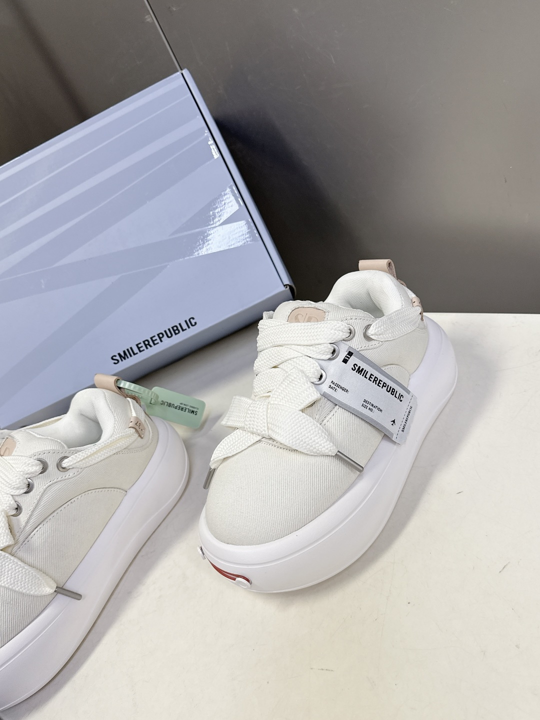 smilerpublic小众品牌2026春夏最新款开口笑情侣款面包鞋 超多明星网红种草 软软的厚底憨憨的