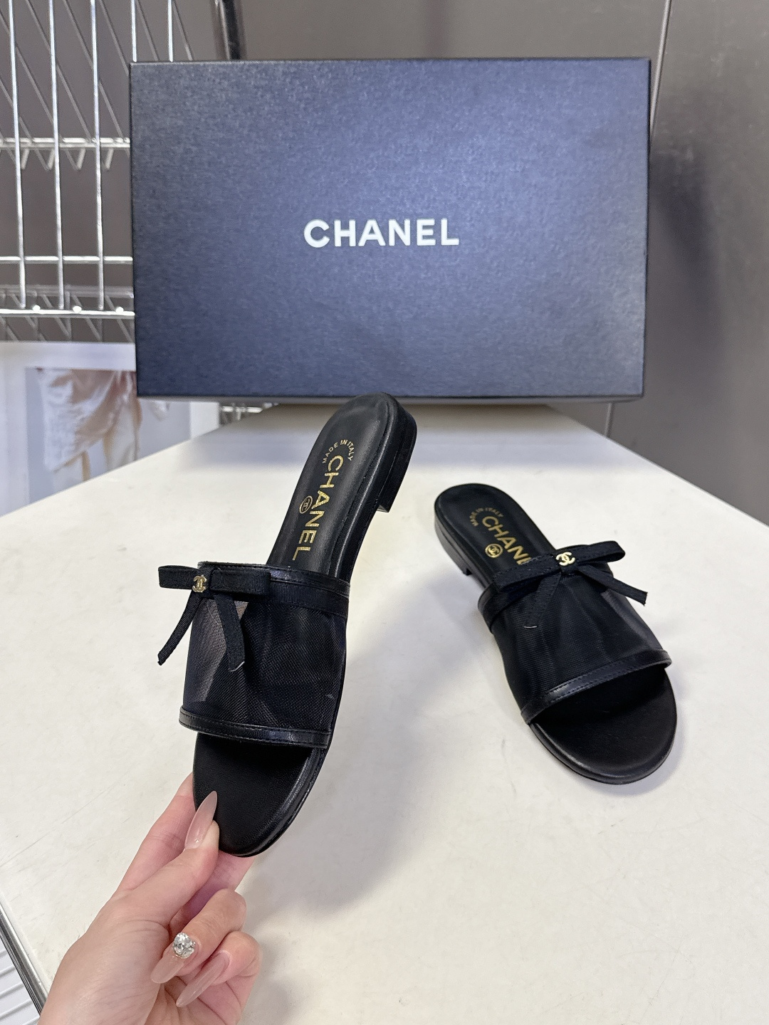 CHANEL香奈儿2026春夏最新款蝴蝶结拖鞋 超多明星时尚博主种草 夏天必备 大爆款‼️已经被它的美貌