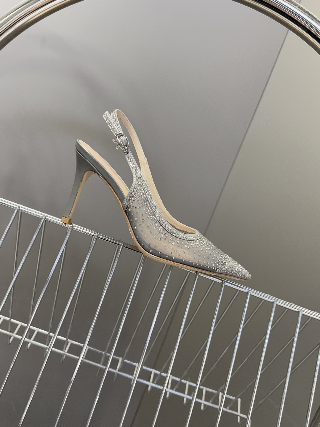 吉安维托·罗西Gianvito rossi 春夏最新款水晶鞋 仙女鞋 超多明星网红种草 鞋面进口高透气网