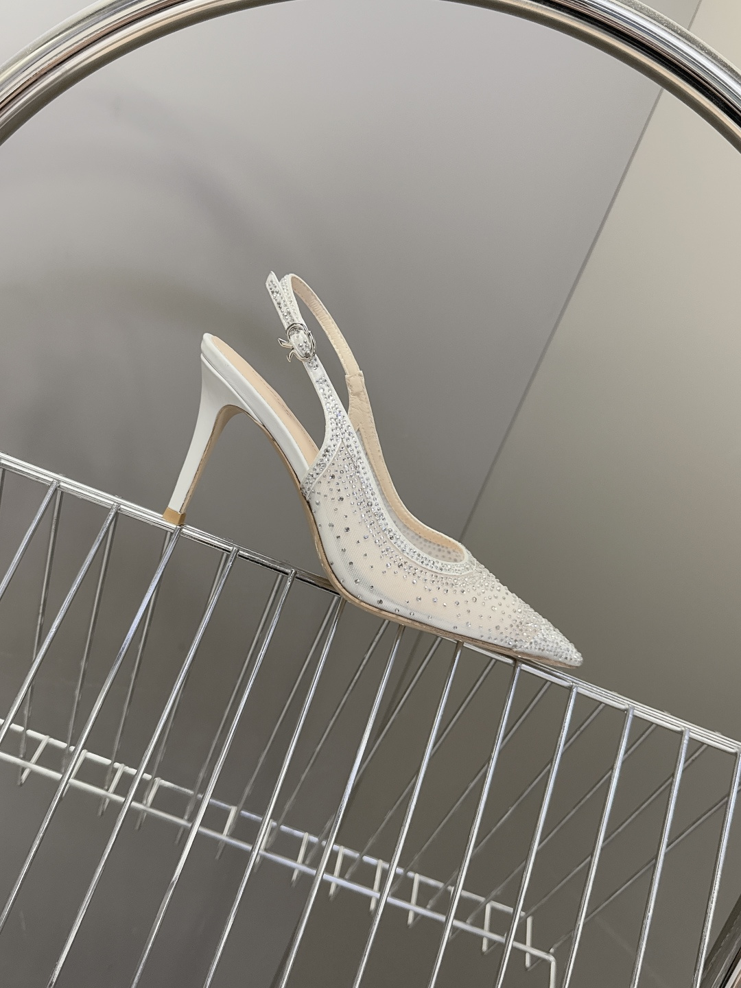 吉安维托·罗西Gianvito rossi 春夏最新款水晶鞋 仙女鞋 超多明星网红种草 鞋面进口高透气网