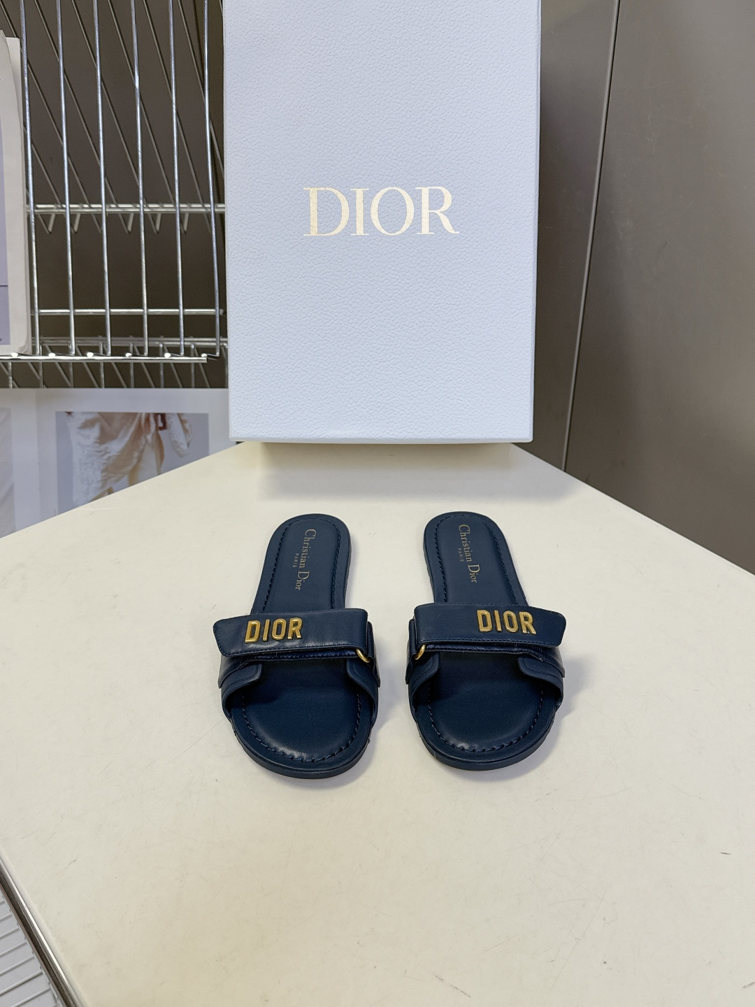 Dior迪奥经典魔术贴扣凉一体拖鞋 高版本GO原版完美复刻 最流行的配色面料 层次感超强 原版开模高档T