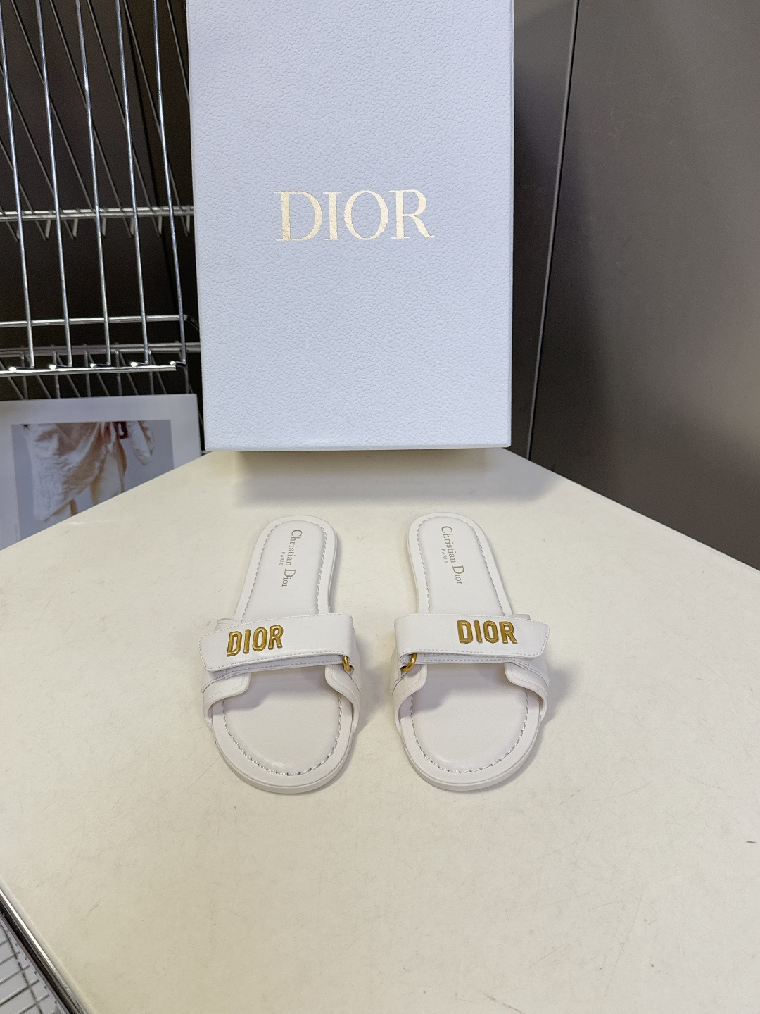 Dior迪奥经典魔术贴扣凉一体拖鞋 高版本GO原版完美复刻 最流行的配色面料 层次感超强 原版开模高档T