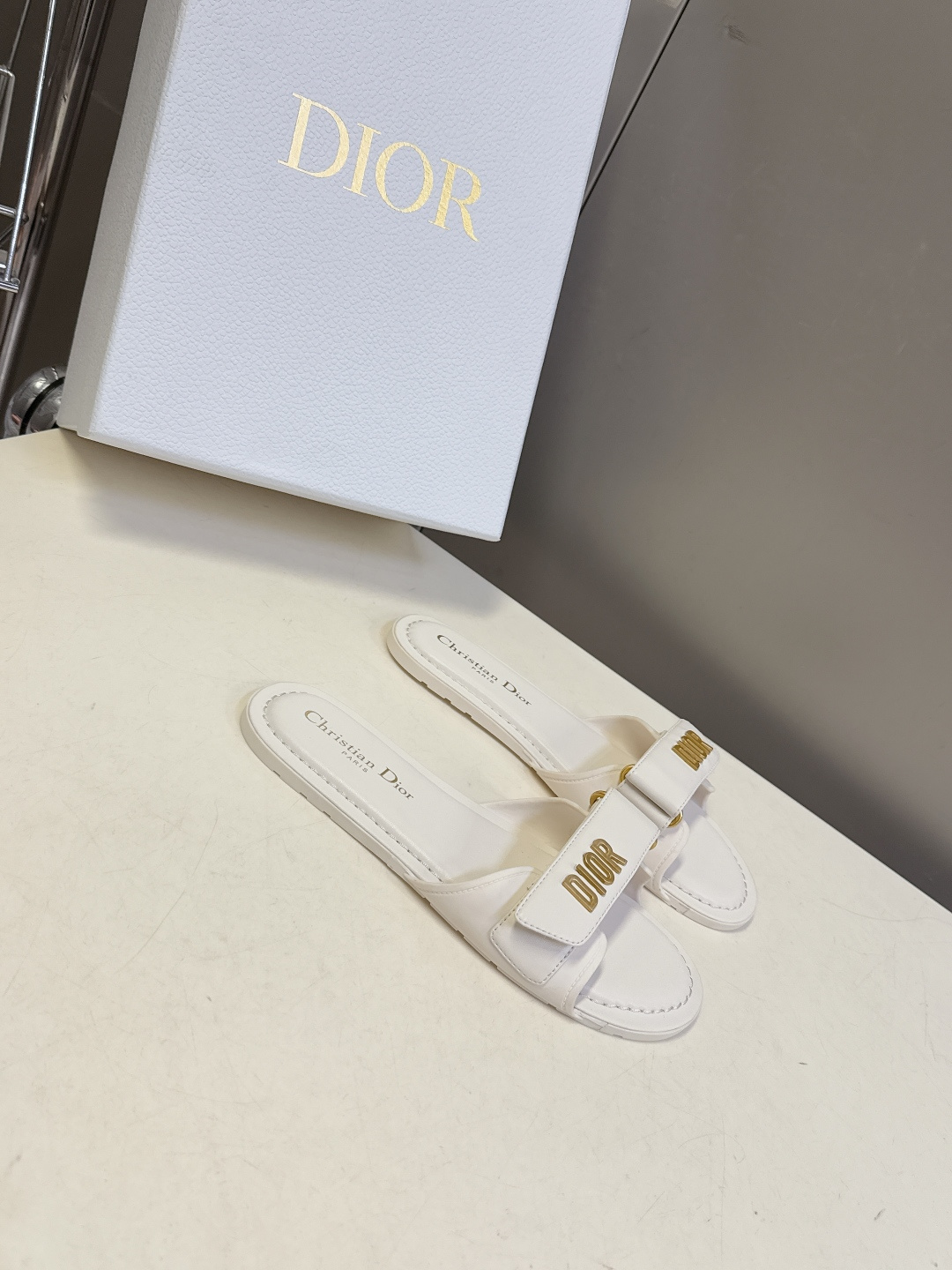 Dior迪奥经典魔术贴扣凉一体拖鞋 高版本GO原版完美复刻 最流行的配色面料 层次感超强 原版开模高档T