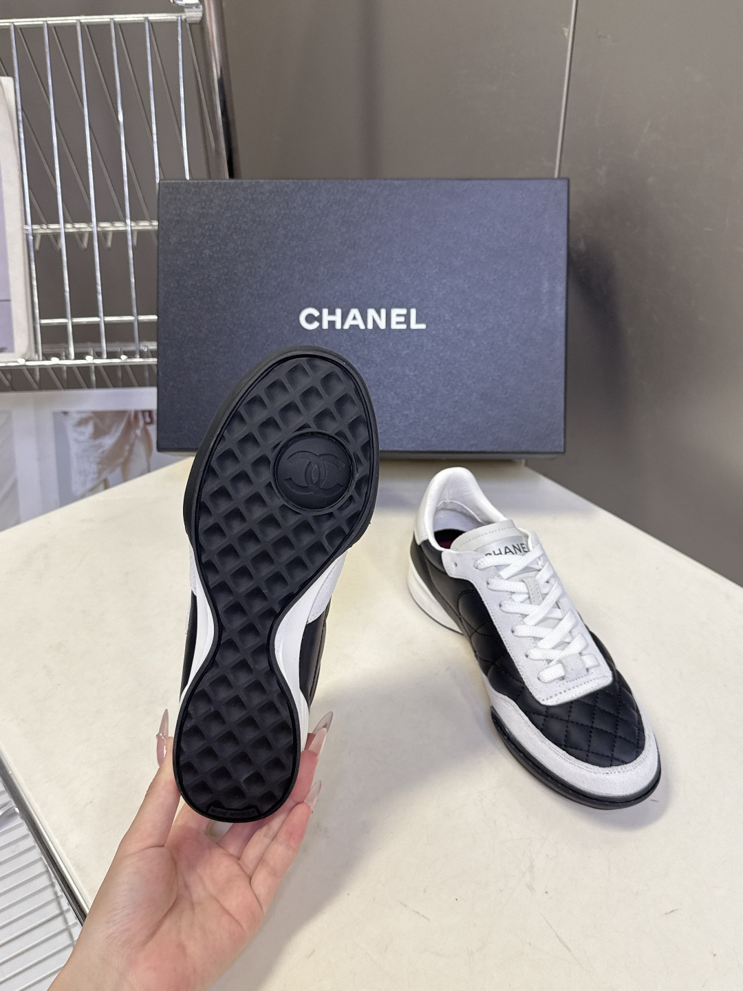 CHANEL香奈儿菱格纹棒球鞋 网球鞋 休闲 运动鞋原版购入开发 做货 小香最新隐藏款网球鞋软菱格纹 柔