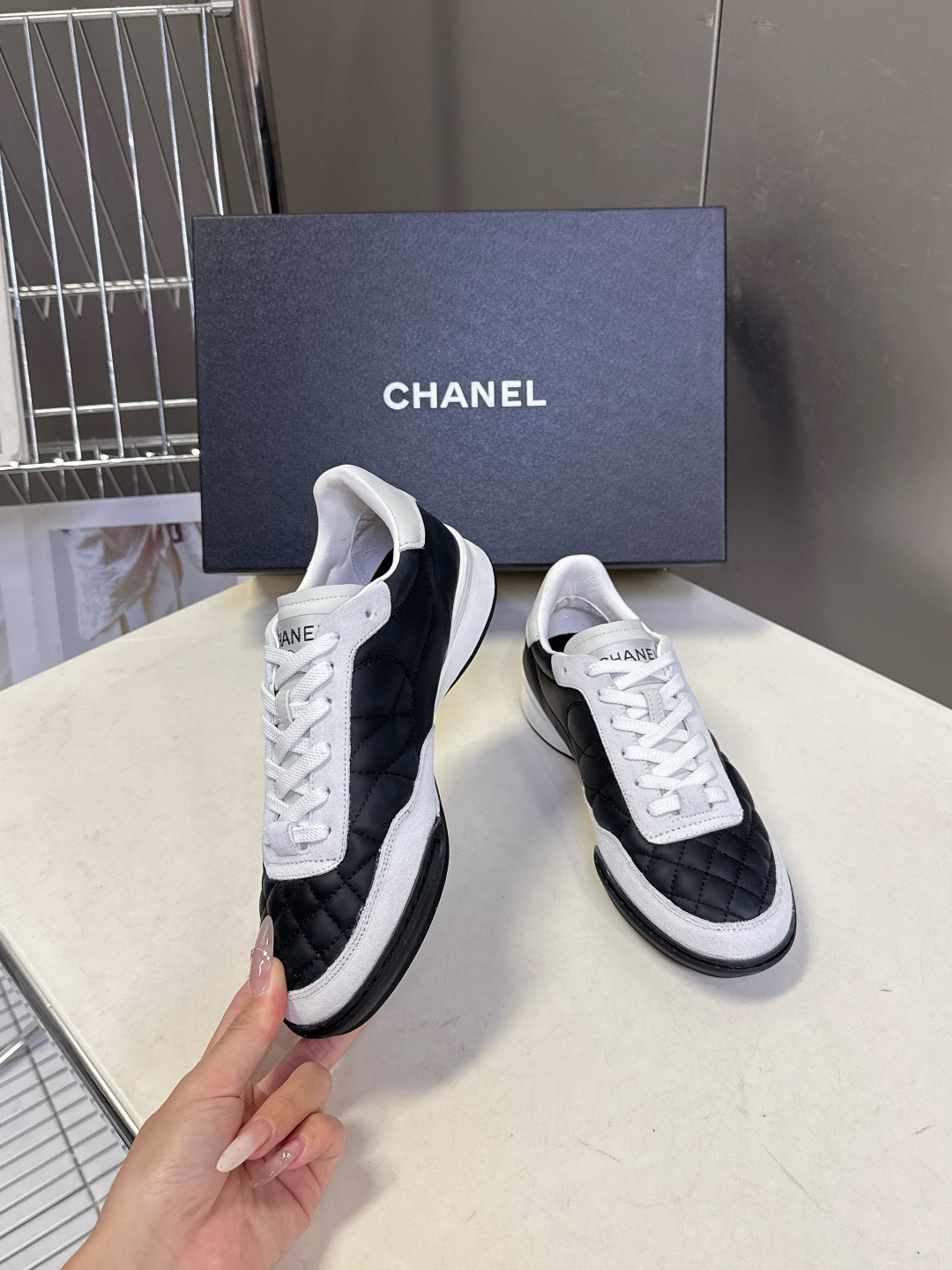 CHANEL香奈儿菱格纹棒球鞋 网球鞋 休闲 运动鞋原版购入开发 做货 小香最新隐藏款网球鞋软菱格纹 柔