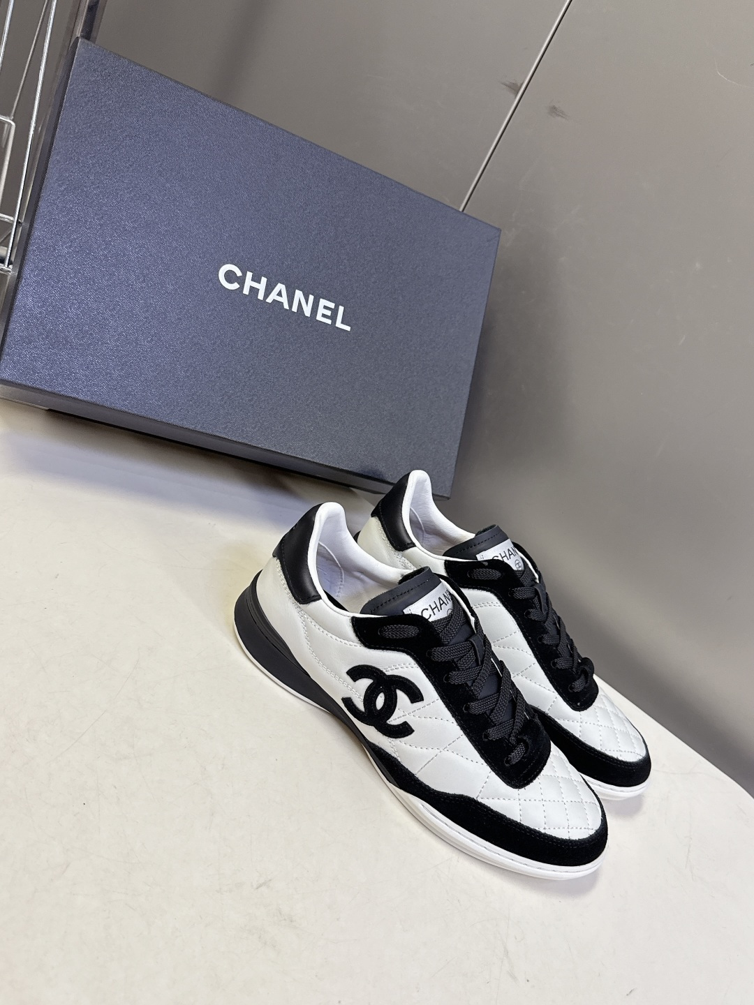 CHANEL香奈儿菱格纹棒球鞋 网球鞋 休闲 运动鞋原版购入开发 做货 小香最新隐藏款网球鞋软菱格纹 柔