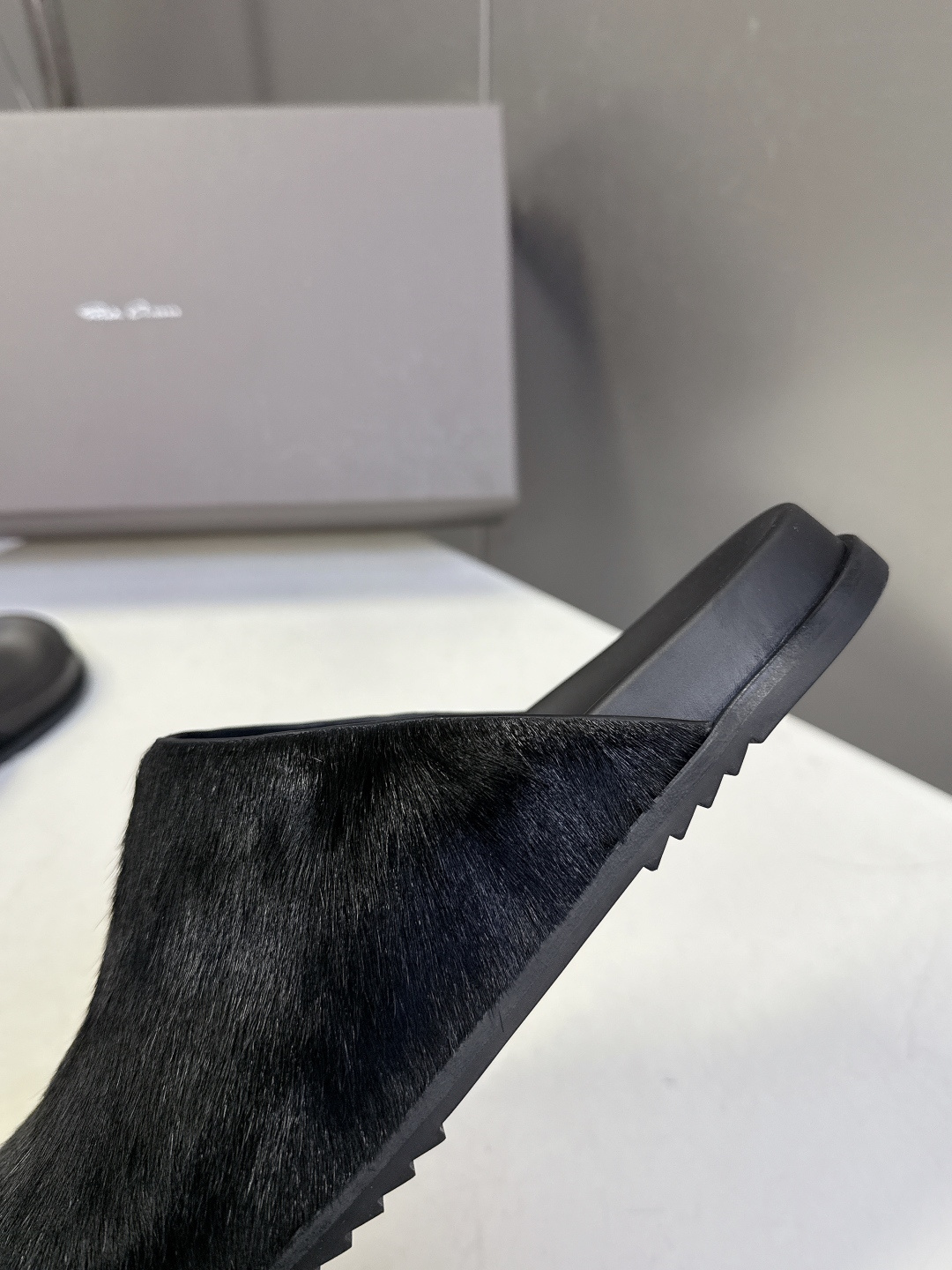 Rickowens 欧文斯疯狂绑带情侣款拖鞋 麂皮黑色 年度“鞋王”区分市面所有版本 纯手工打造纯原，非