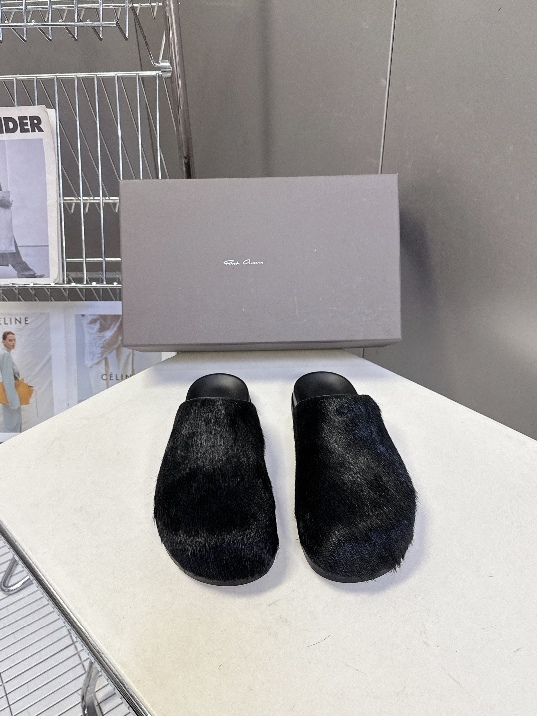 Rickowens 欧文斯疯狂绑带情侣款拖鞋 麂皮黑色 年度“鞋王”区分市面所有版本 纯手工打造纯原，非