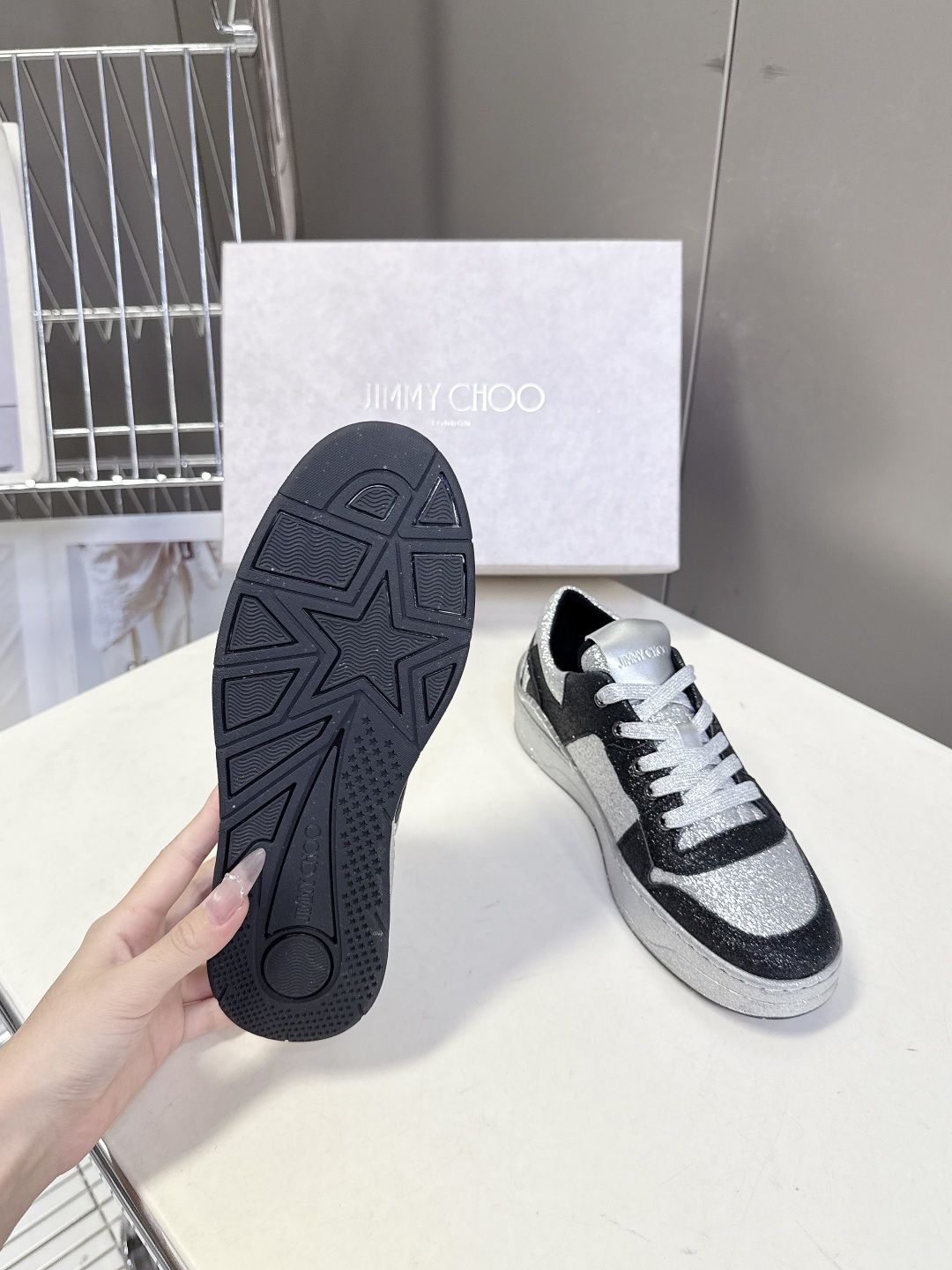 Jimmy Choo 吉米周FLORENT春夏最新款 滑板鞋 休闲鞋王一博央视春晚舞台同款 专柜断货王 
