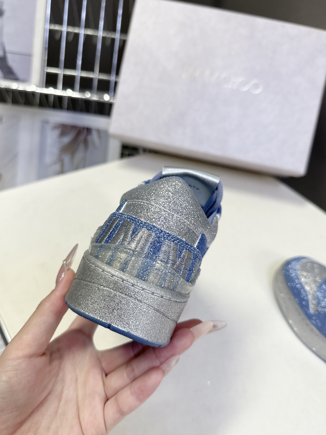 Jimmy Choo 吉米周FLORENT春夏最新款 滑板鞋 休闲鞋王一博央视春晚舞台同款 专柜断货王 