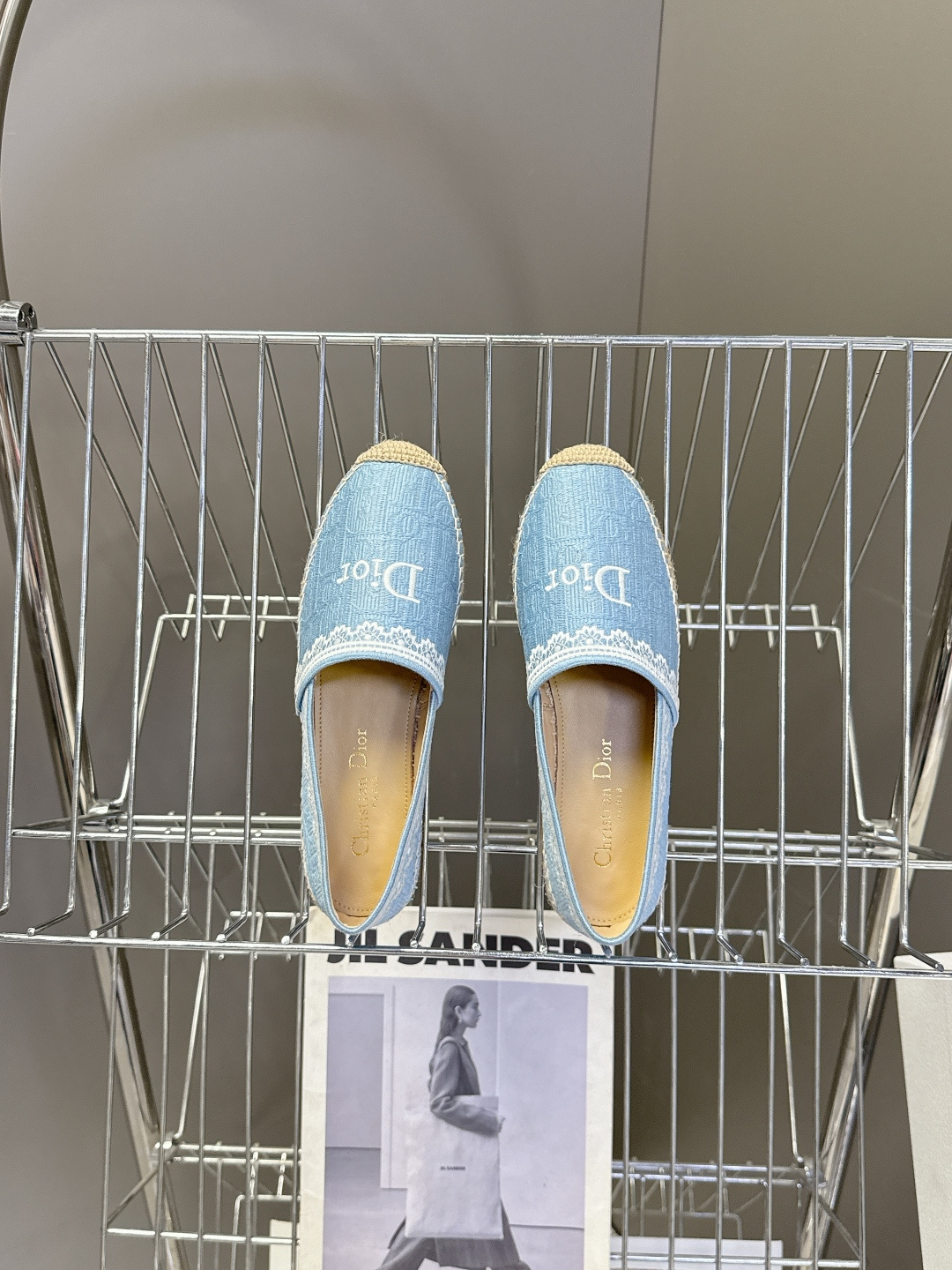 Dior Dior迪奥春夏最新款蕾丝款草编渔夫鞋