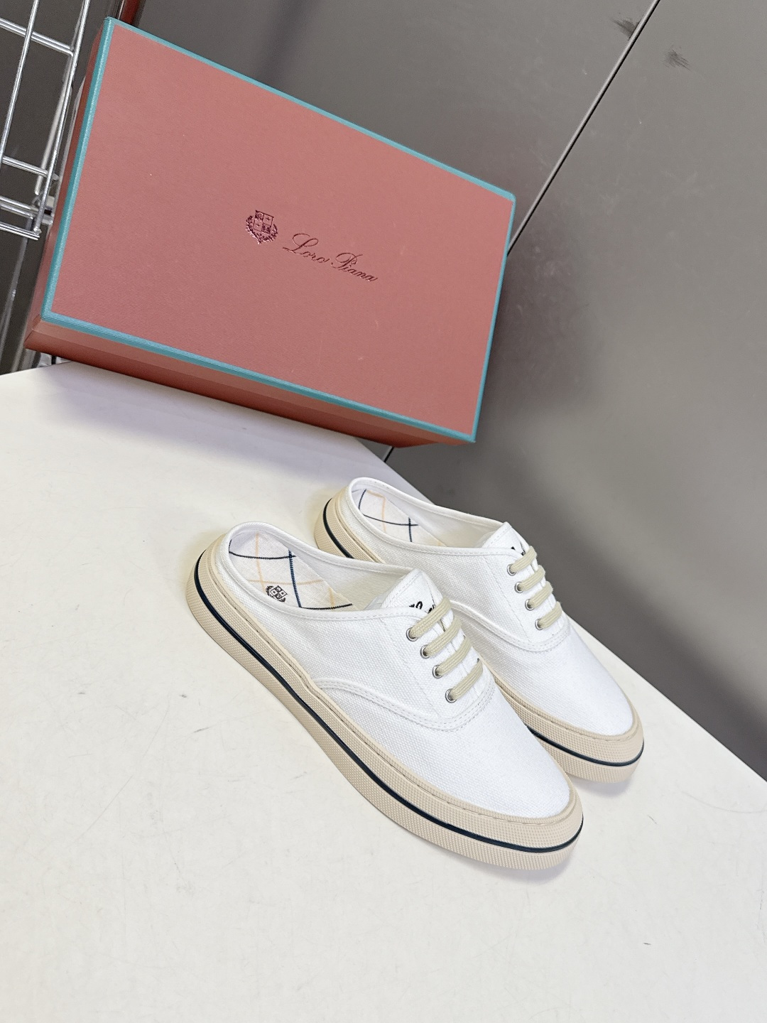 Loro Piana Loro Piana诺悠翩雅春夏最新款帆布半拖鞋