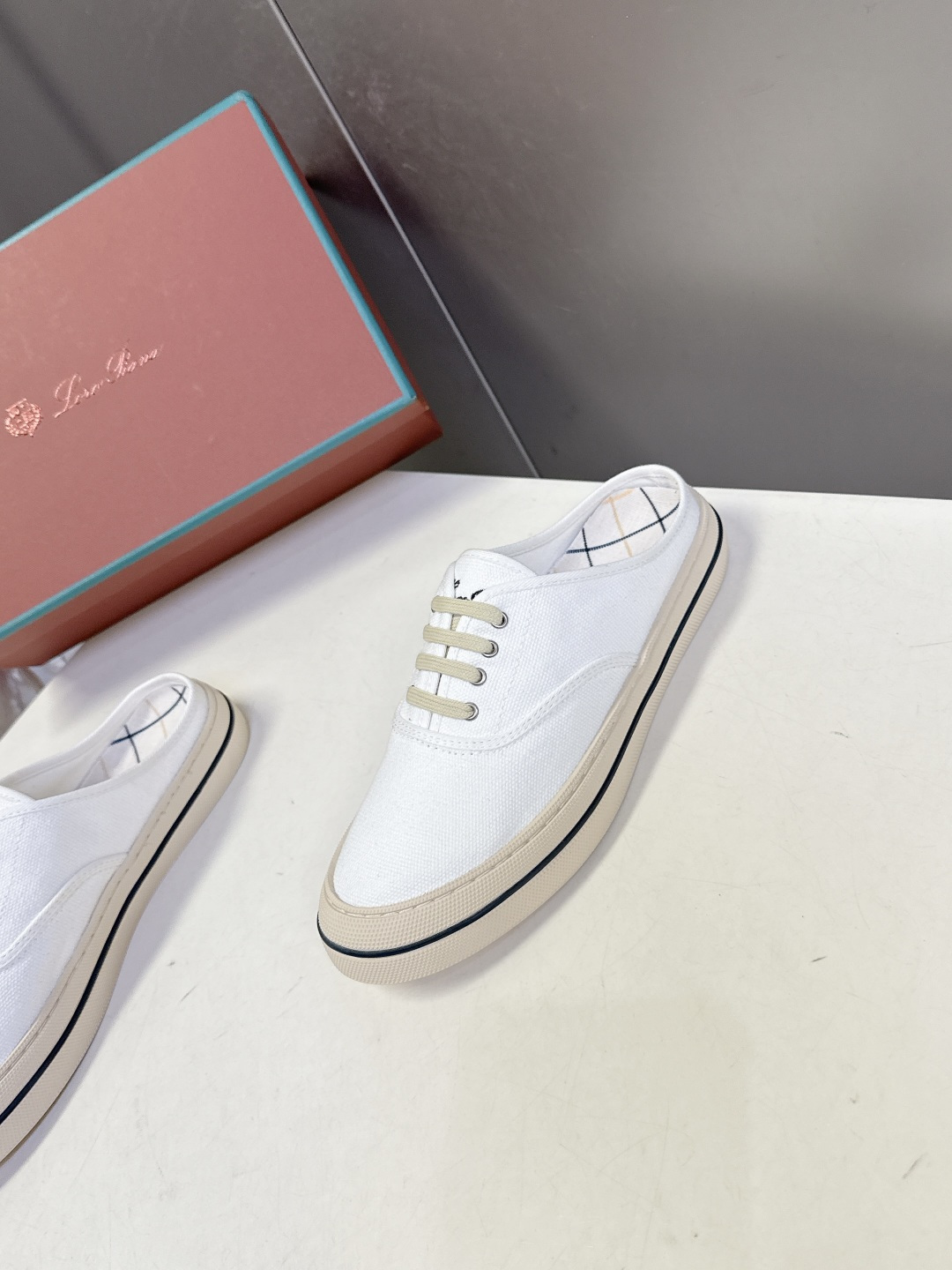 Loro Piana Loro Piana诺悠翩雅春夏最新款帆布半拖鞋
