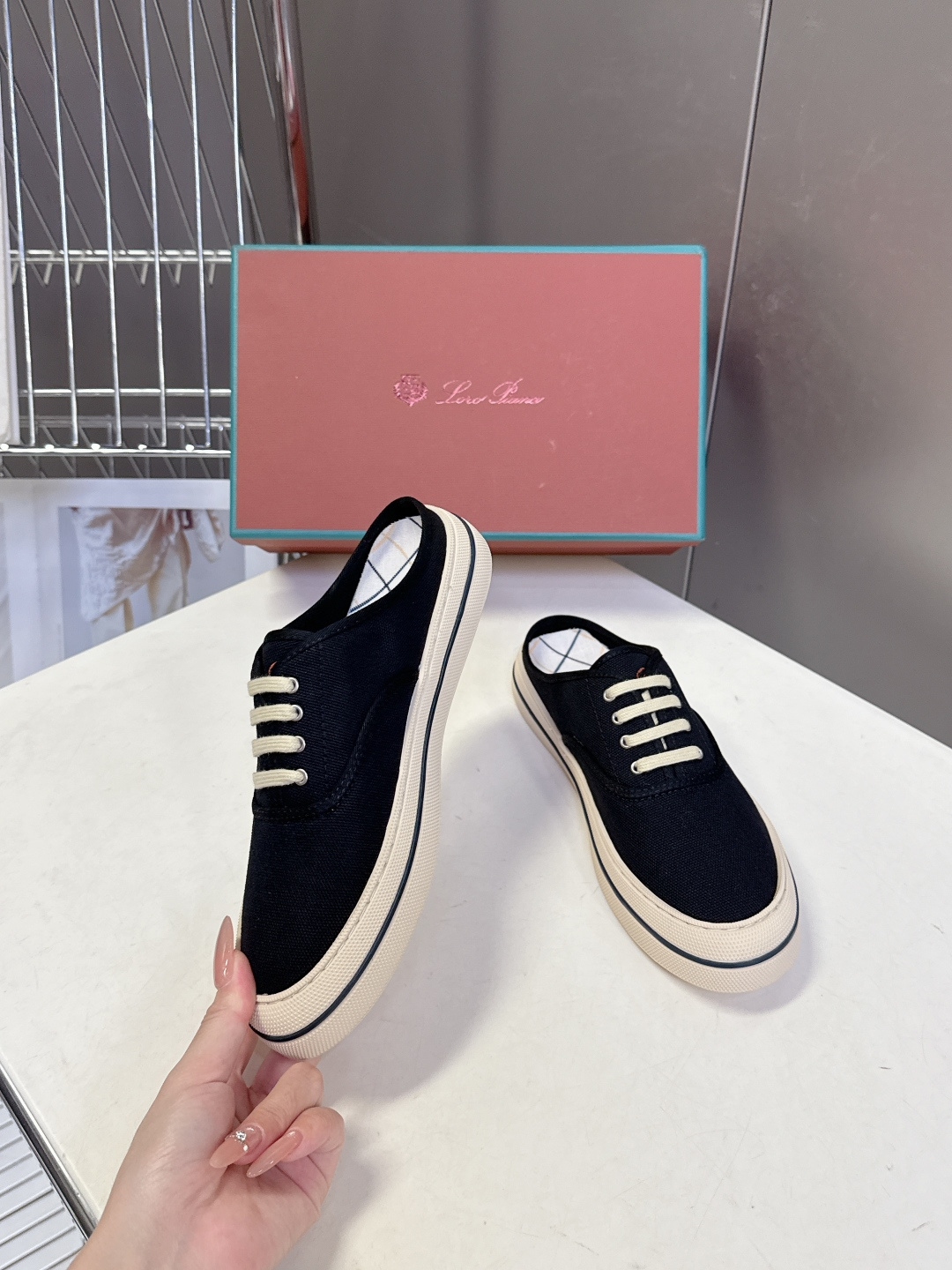 Loro Piana Loro Piana诺悠翩雅春夏最新款帆布半拖鞋