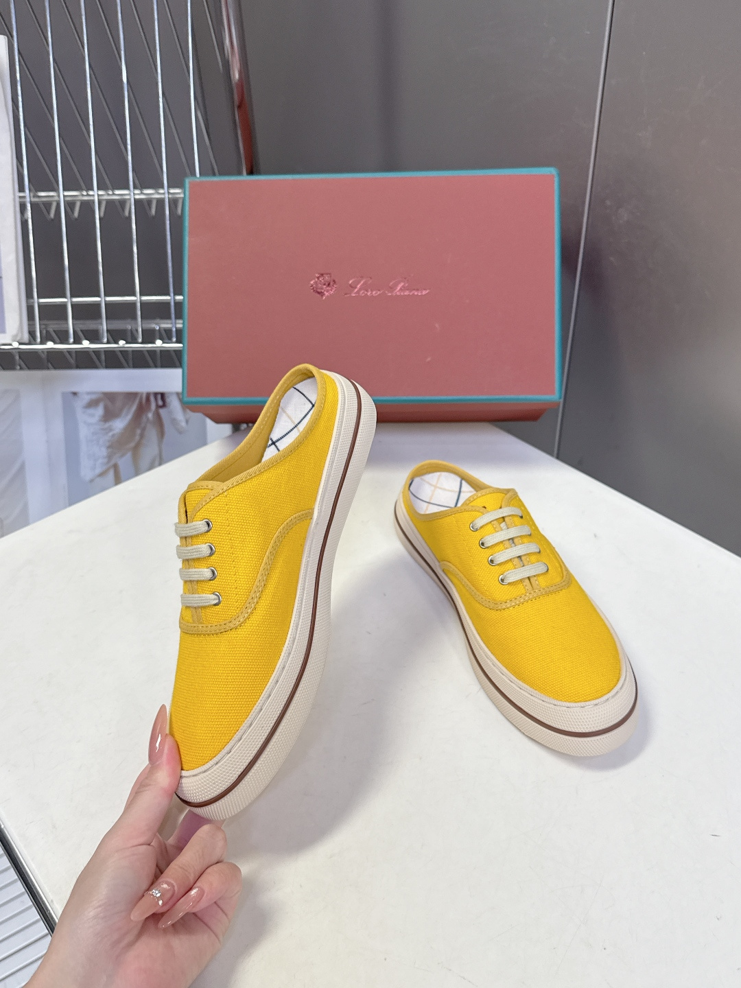 Loro Piana Loro Piana诺悠翩雅春夏最新款帆布半拖鞋
