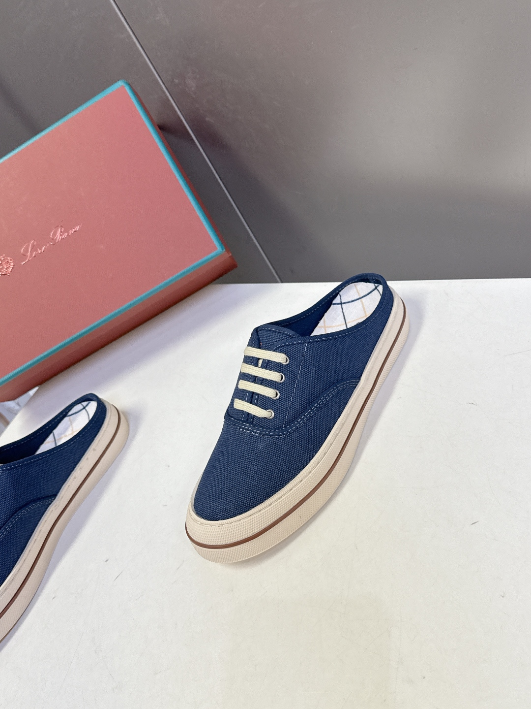 Loro Piana Loro Piana诺悠翩雅春夏最新款帆布半拖鞋
