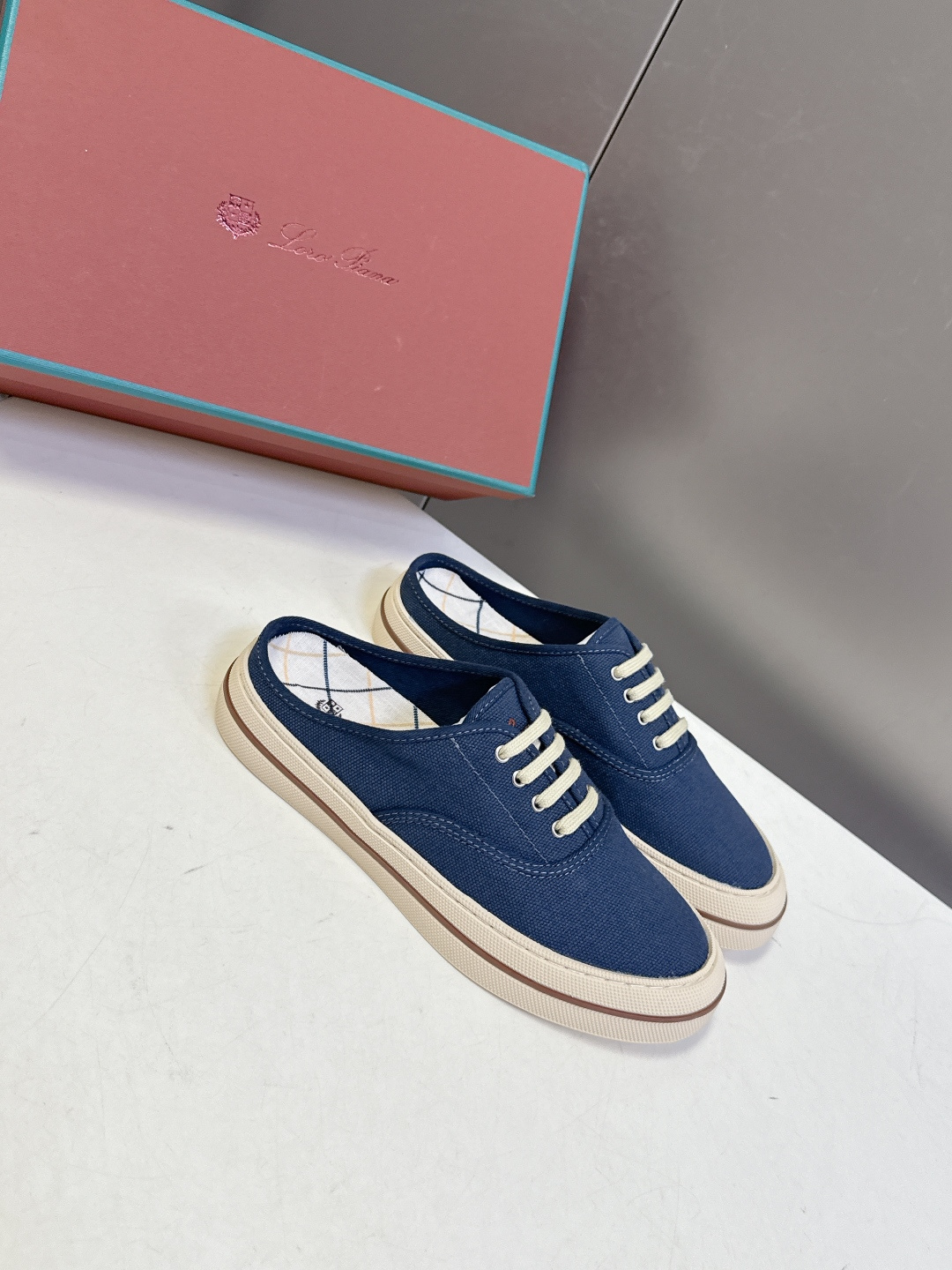 Loro Piana Loro Piana诺悠翩雅春夏最新款帆布半拖鞋