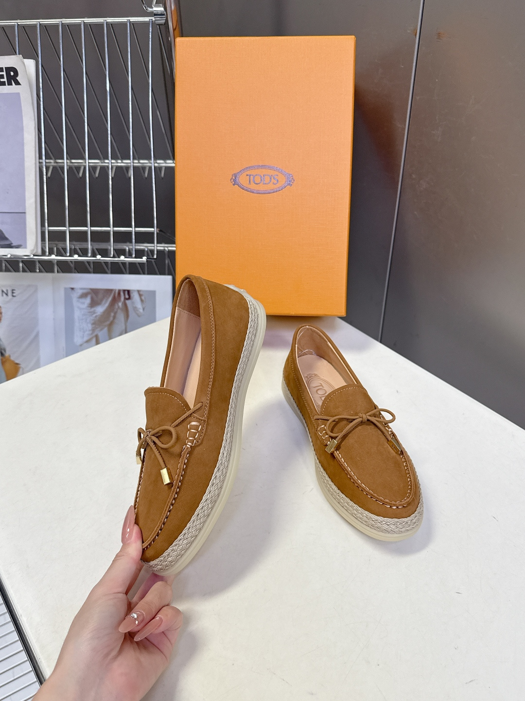 Tod's TOD'S托德斯春夏最新款的草编底乐福鞋