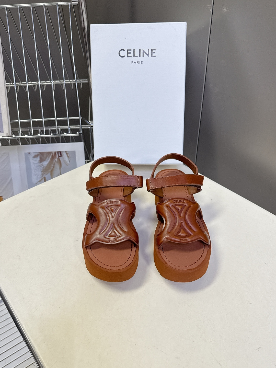 Celine CELINE思琳春夏最新款厚底松糕凯旋门凉鞋