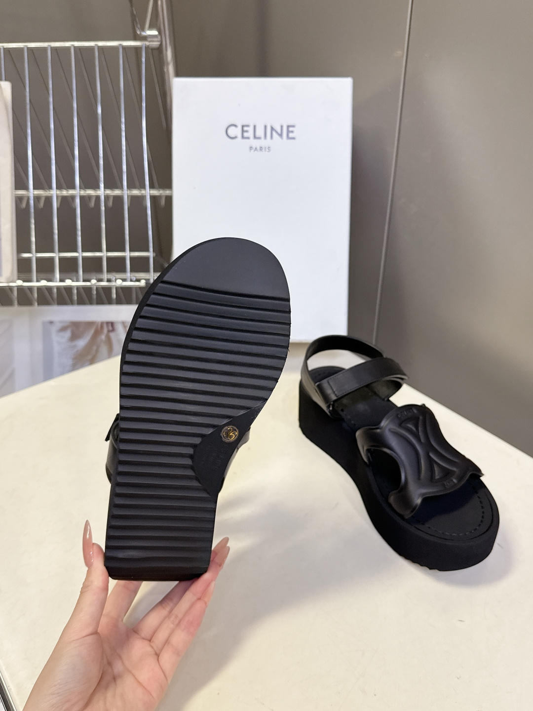 Celine CELINE思琳春夏最新款厚底松糕凯旋门凉鞋