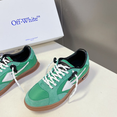 Off-White春夏最新情侣款休闲鞋 德训鞋超多明星网红种草 复古德训鞋型 麂皮+帆布拼接鞋面搭配生胶 Off-White春夏最新情侣款休闲鞋 德训鞋超多明星网红种草 复古德训鞋型 麂皮+帆布拼接鞋面搭配生胶