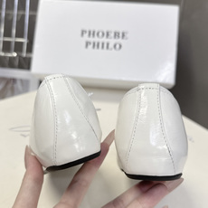 Phoebephilo春夏最新款法式油蜡皮蝴蝶结芭蕾平底鞋超多明星网红种草 近年大火的复古慵懒风鞋款 圆 Phoebephilo春夏最新款法式油蜡皮蝴蝶结芭蕾平底鞋超多明星网红种草 近年大火的复古慵懒风鞋款 圆