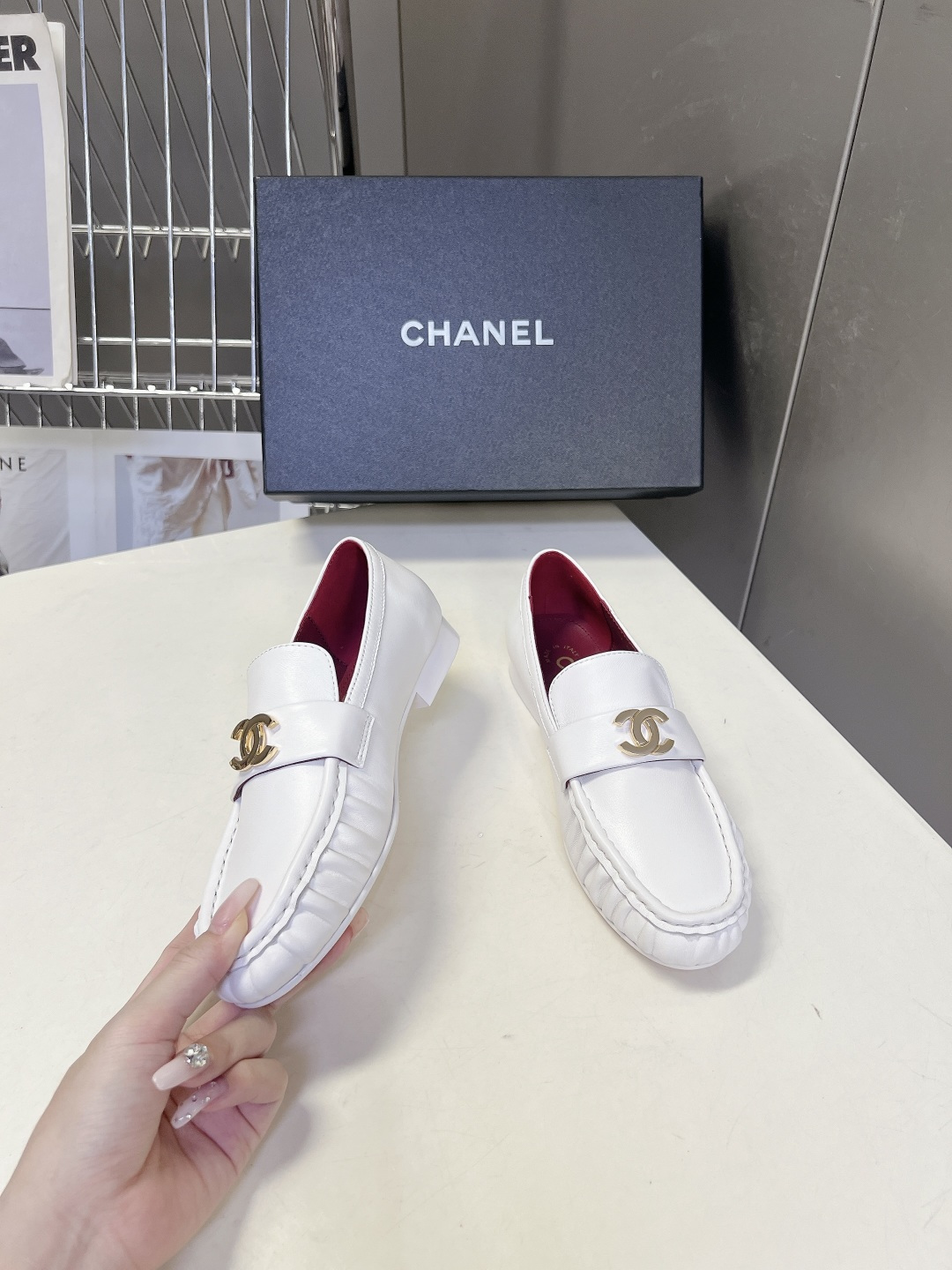 Chanel Style Leather Women's Shoes Women's Shoes Women's Shoes detail image 4 from source 786027