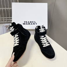 Isabel Marant 伊莎贝尔麂皮内增高魔术贴高帮休闲鞋超多明星网红种草 品牌经典爆款内增高高帮运 Isabel Marant 伊莎贝尔麂皮内增高魔术贴高帮休闲鞋超多明星网红种草 品牌经典爆款内增高高帮运