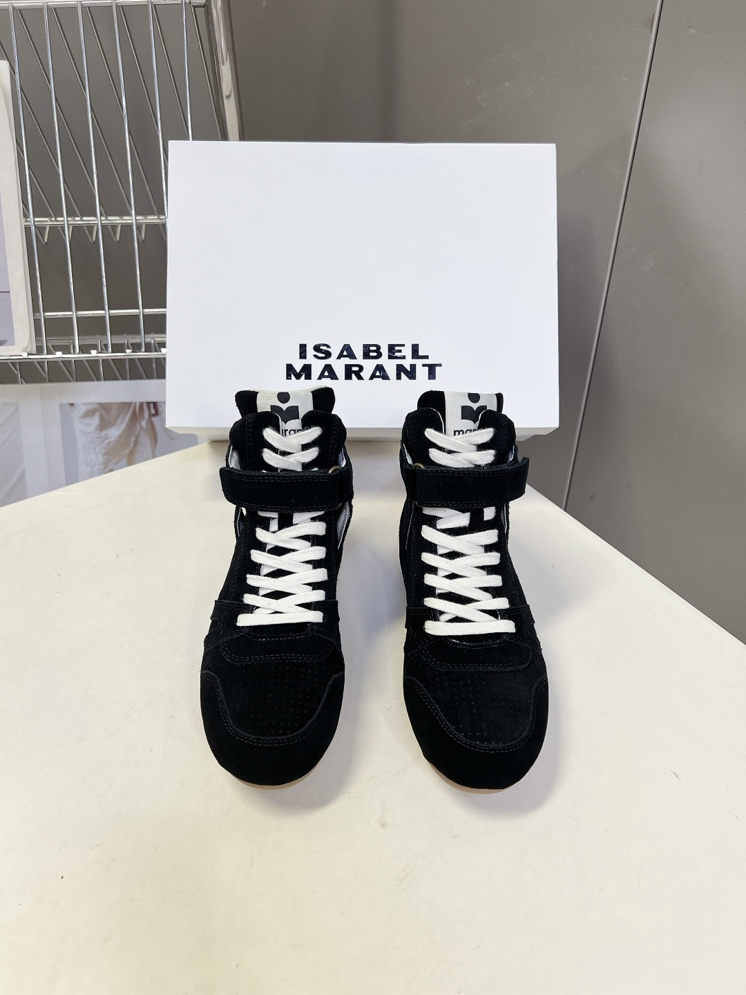Isabel Marant 伊莎贝尔麂皮内增高魔术贴高帮休闲鞋超多明星网红种草 品牌经典爆款内增高高帮运