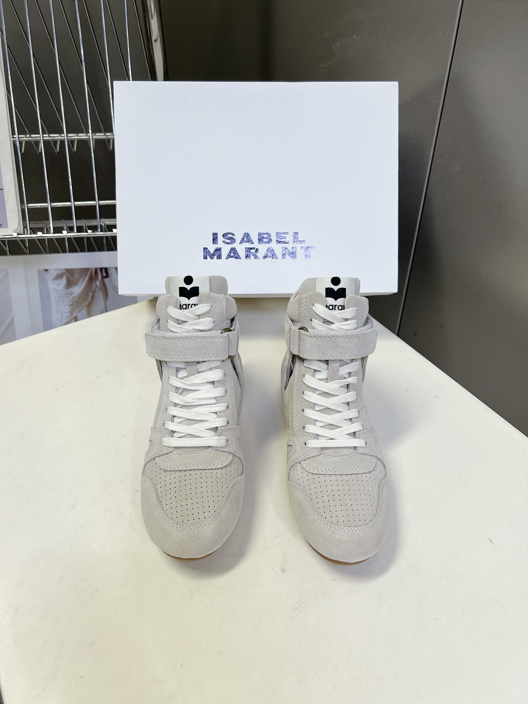 Isabel Marant 伊莎贝尔麂皮内增高魔术贴高帮休闲鞋超多明星网红种草 品牌经典爆款内增高高帮运