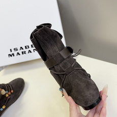 Isabel Marant伊莎贝尔民族风彩珠绑带堆堆平底短靴超多明星网红种草 法式波西米亚度假风平底堆堆 Isabel Marant伊莎贝尔民族风彩珠绑带堆堆平底短靴超多明星网红种草 法式波西米亚度假风平底堆堆