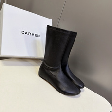 CARVEN秋冬最新款极简风弹力平底中筒瘦瘦靴 超多明星网红种草 CARVEN(卡纷)法式轻奢极简线秀场靴款 主打无修饰 CARVEN秋冬最新款极简风弹力平底中筒瘦瘦靴 超多明星网红种草 CARVEN(卡纷)法式轻奢极简线秀场靴款 主打无修饰