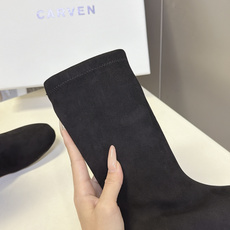 CARVEN秋冬最新款极简风弹力平底中筒瘦瘦靴 超多明星网红种草 CARVEN(卡纷)法式轻奢极简线秀场靴款 主打无修饰 CARVEN秋冬最新款极简风弹力平底中筒瘦瘦靴 超多明星网红种草 CARVEN(卡纷)法式轻奢极简线秀场靴款 主打无修饰