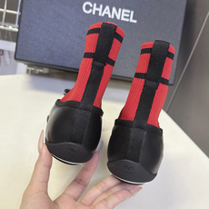 CHANEL香奈儿最新款芭蕾风针织拼接袜靴 超多明星网红种草 风格偏向法式千金 韩系温柔风 融合经典芭蕾平底鞋+弹力袜靴 CHANEL香奈儿最新款芭蕾风针织拼接袜靴 超多明星网红种草 风格偏向法式千金 韩系温柔风 融合经典芭蕾平底鞋+弹力袜靴