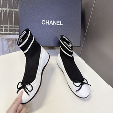 CHANEL香奈儿最新款芭蕾风针织拼接袜靴 超多明星网红种草 风格偏向法式千金 韩系温柔风 融合经典芭蕾平底鞋+弹力袜靴 CHANEL香奈儿最新款芭蕾风针织拼接袜靴 超多明星网红种草 风格偏向法式千金 韩系温柔风 融合经典芭蕾平底鞋+弹力袜靴