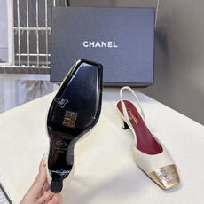 CHANEL香奈儿最新款拼色方头后空slingback高跟鞋 超多明星网红种草上脚自带精致贵气 品牌辨识度极高 经典s CHANEL香奈儿最新款拼色方头后空slingback高跟鞋 超多明星网红种草上脚自带精致贵气 品牌辨识度极高 经典s