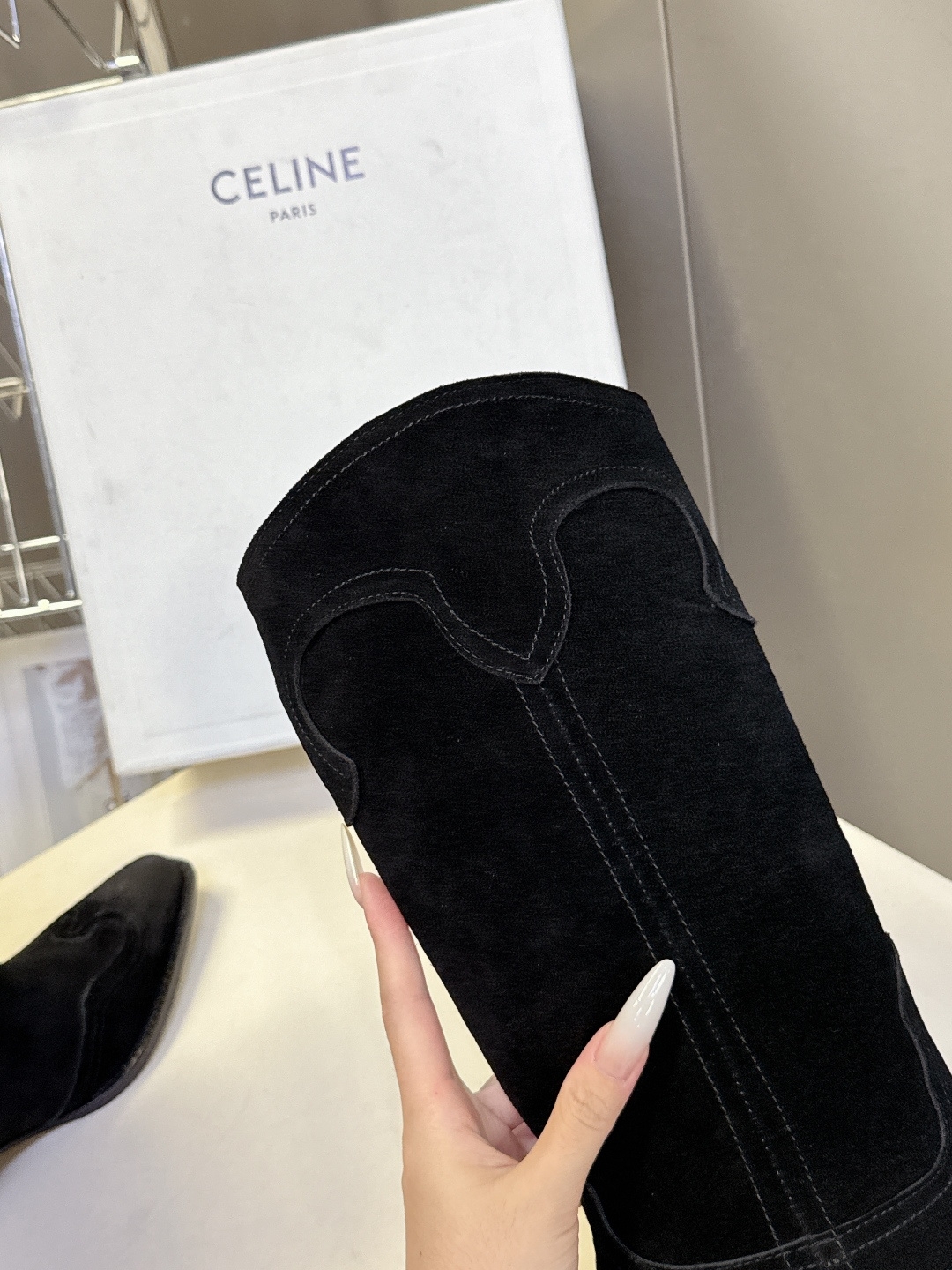 CELINE思琳秋冬最新款复古刺绣西部高筒靴 超多明星网红种草 法式复古西部牛仔长靴 秋冬氛围感主力款 保留牛仔靴标志性