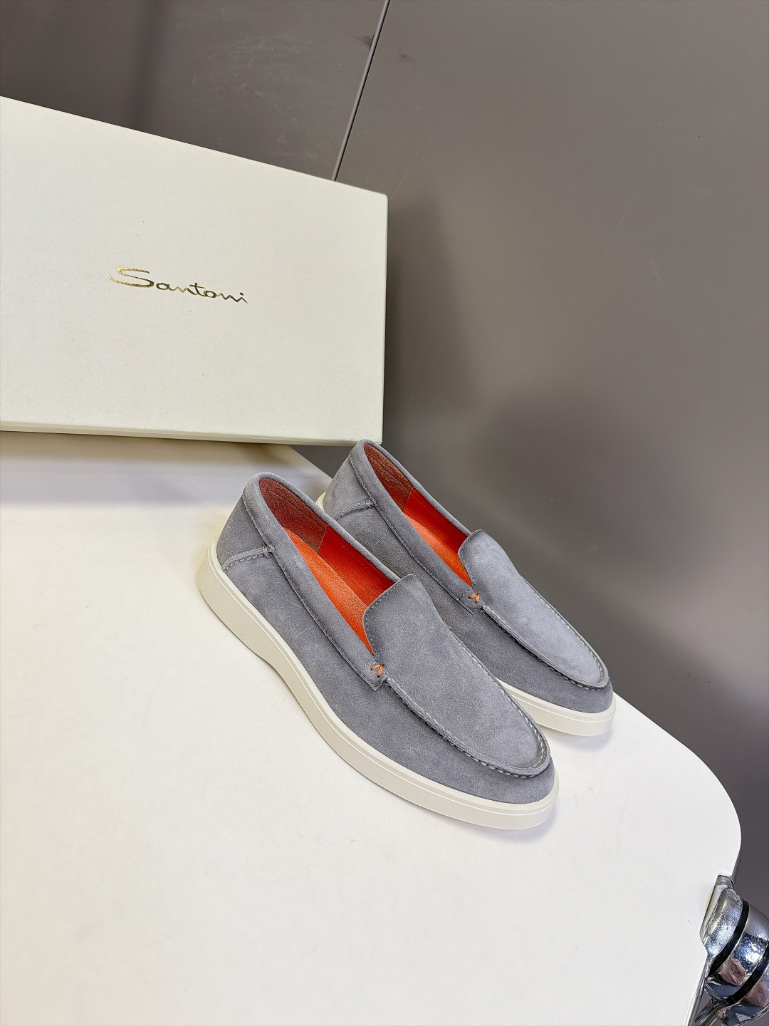 Santoni 圣东尼Easy系列老钱风乐福鞋 超多明星网红种草 意大利Santoni经典Easy休闲乐福鞋 标志性亮眼