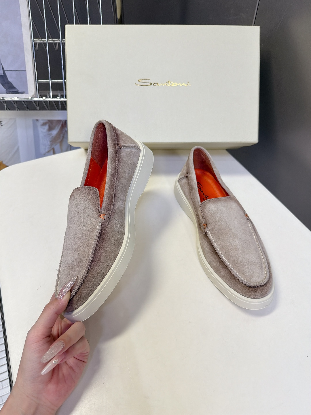 Santoni 圣东尼Easy系列老钱风乐福鞋 超多明星网红种草 意大利Santoni经典Easy休闲乐福鞋 标志性亮眼