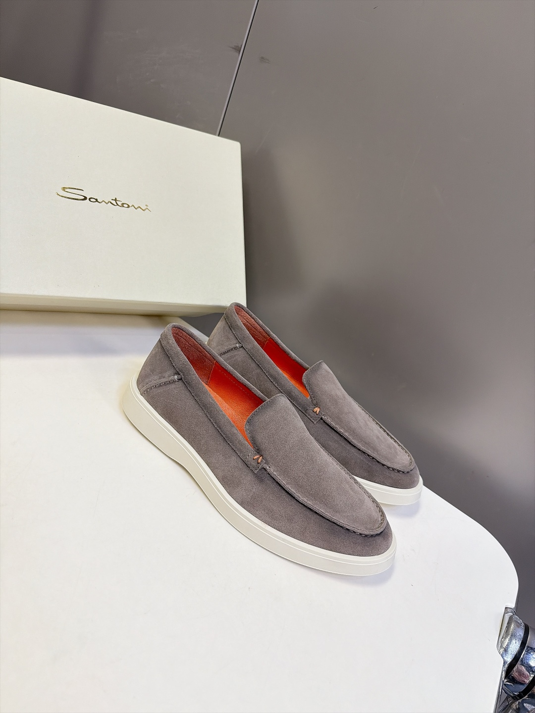 Santoni 圣东尼Easy系列老钱风乐福鞋 超多明星网红种草 意大利Santoni经典Easy休闲乐福鞋 标志性亮眼