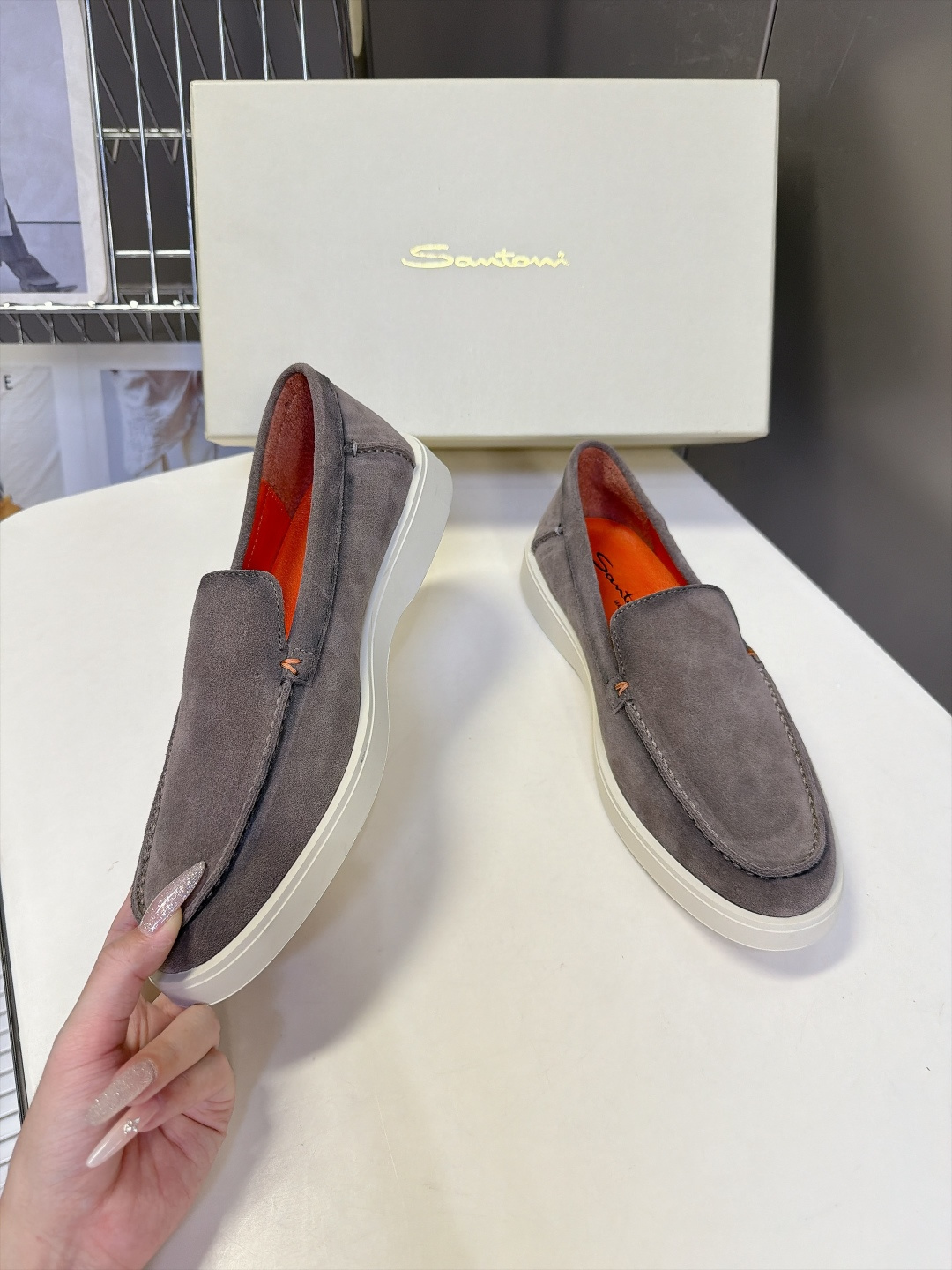 Santoni 圣东尼Easy系列老钱风乐福鞋 超多明星网红种草 意大利Santoni经典Easy休闲乐福鞋 标志性亮眼